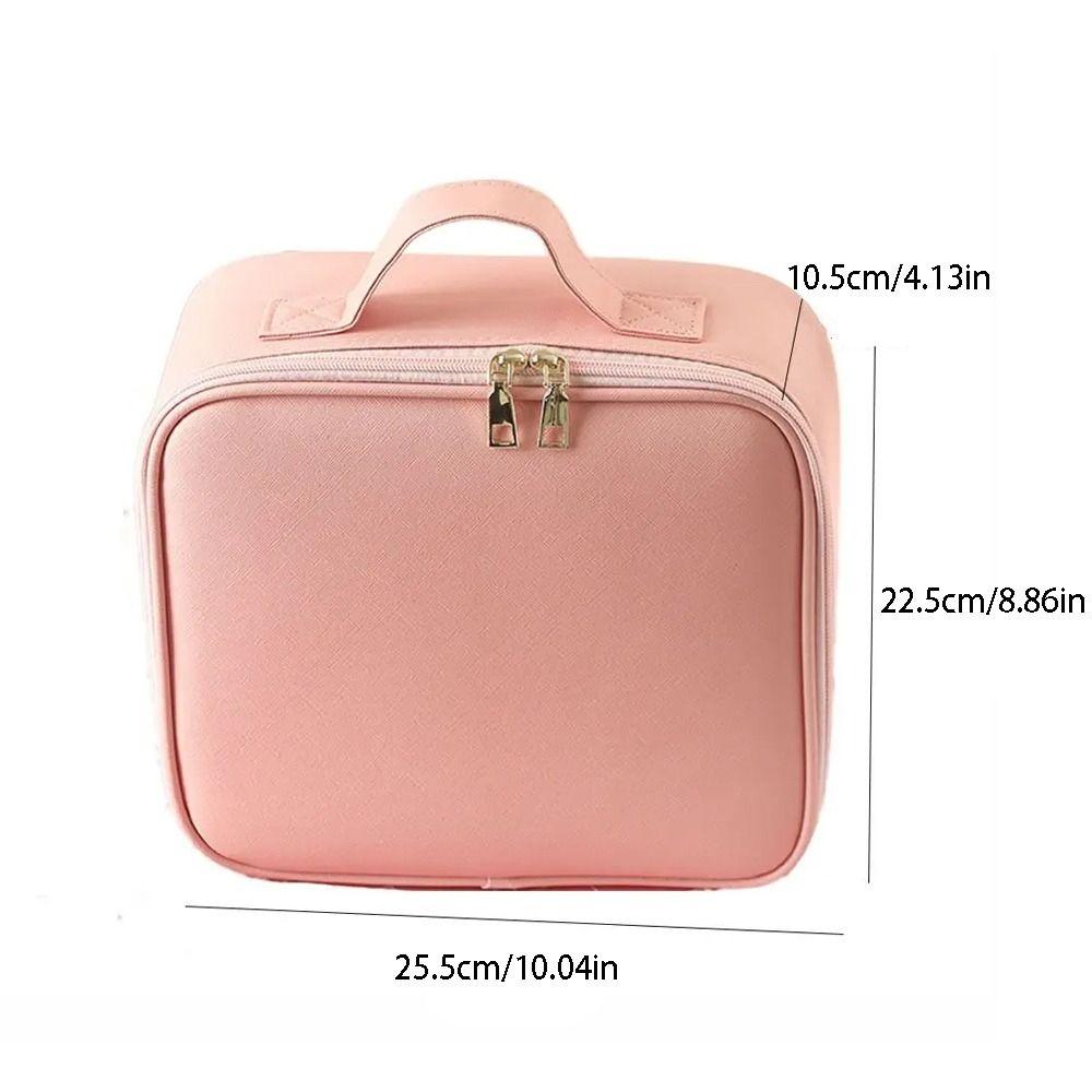 Adjustable Cosmetic Organizer Bag Waterproof Makeup Artist Bag  Travel Use