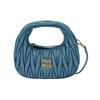 MIU MIU Wander Matelassé Hobo Bag Women Handbags Blue 5BP078_N88_F0F16