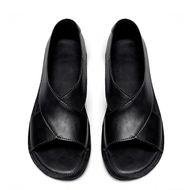 Fashion Summer Comfortable Beach Flats Brand Man Sandals Designer Fashion Men's Leather Casual Loafers Outdoor Non-slip Men Sandalias