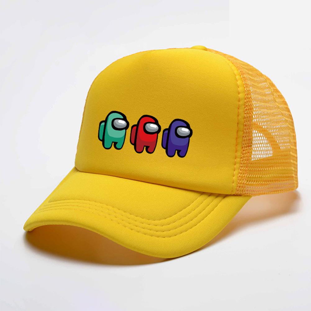 Children  Mesh  Hat Cartoon  Printed Caps Colorful Breathable Sun-proof Sun Hat