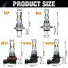 2 st H11 H8 H9 LED Dim/DRL-lampor H4 H7 9005 HB3 9006 HB4 CSP LED Dimljus Dagsbelysning Vit 6000K Superljus Lampa