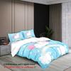 3-piece down duvet cover cartoon unicorn rainbow pattern print (1 duvet cover+2 pillowcases, no core) girls' bedding set