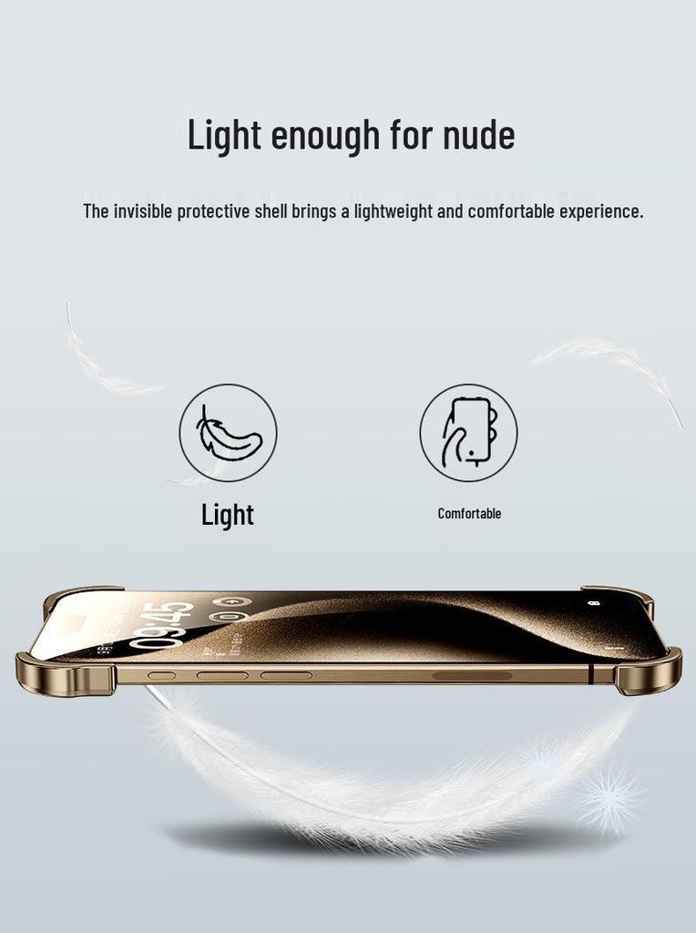 Kompatibel mit iPhone 17 Pro Max: Metall-Eckschutz in unregelmäßiger Form & randloser Linsenschutz für iPhone 14-13.