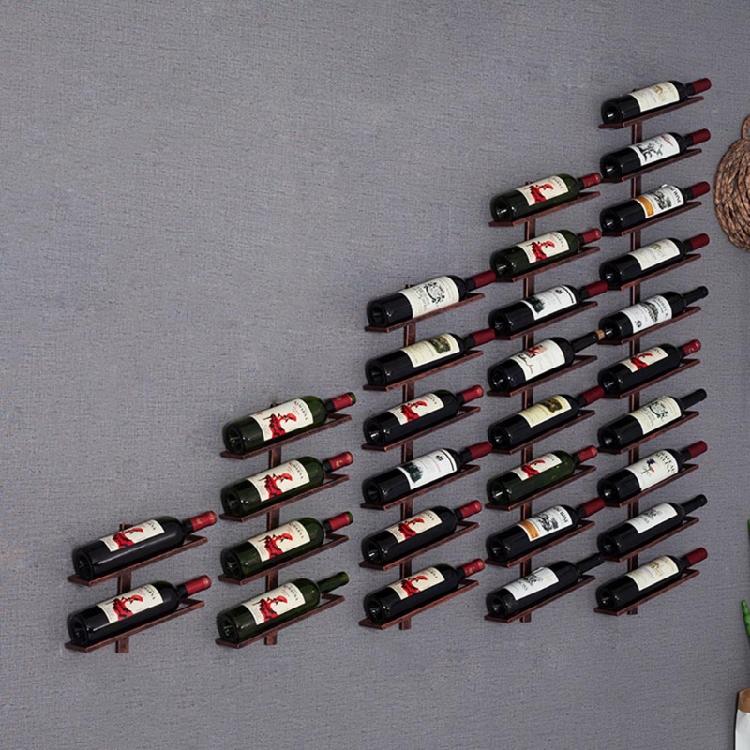 Hängendes Weinregal Schrankmontage Metall Weinlagerung Aufhänger Regal Wein Schwarz