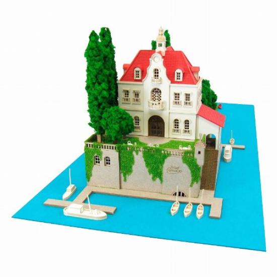 Sankei Miniature Art Kit Studio Ghibli Series Porco Rosso Hotel Adriano Scale Paper Craft 1/300 MK07-15