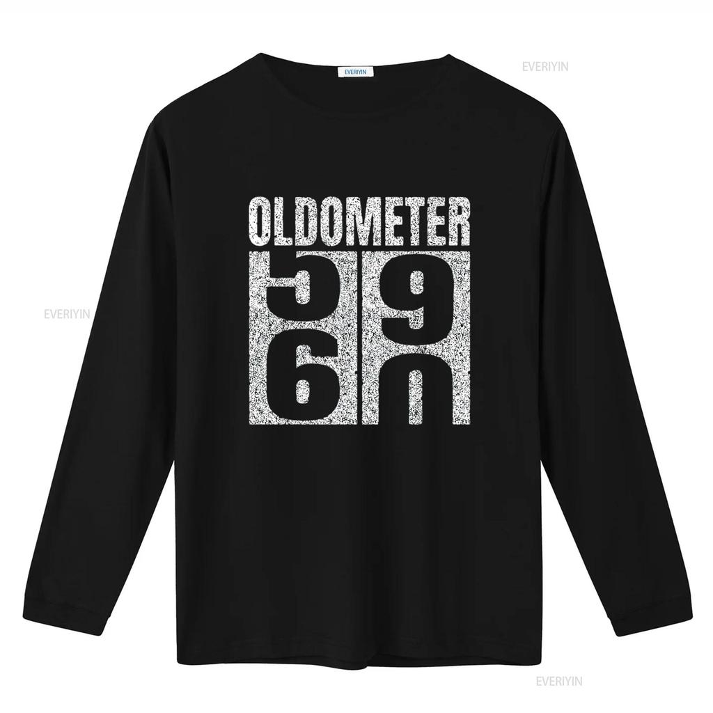 60th Birthday Oldometer 59 60 Vintage Funny s Mens T Shirt Black XL vintage Washed Slightly Versatile Top For Everyday Wear