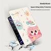 QBOSS Huawei MatePad Rotating Case with Pen Slot - Colorful Sootball Design