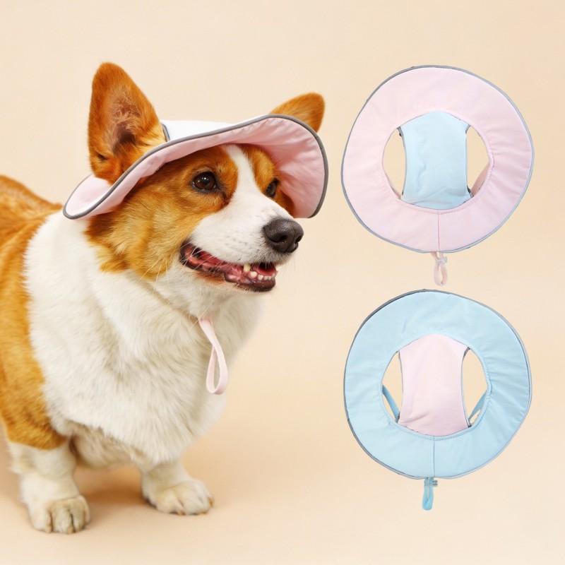 Dog Sun Hat Outdoor Walks - Breathable With Ear Holes UV Protection Cap Small To Large Breeds