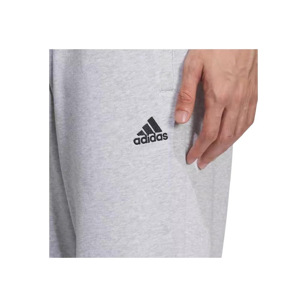 adidas Sports Lifestyle Series Letter Logo Print Simple Comfortable Cuffed Knitted Joggers Unisex Joggers Light-Gray JM9115