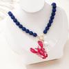 ZA Ocean Resort Wind Alloy Dripping Lobster Pendant Beaded Necklace Versatile Beach Wind Jewelry