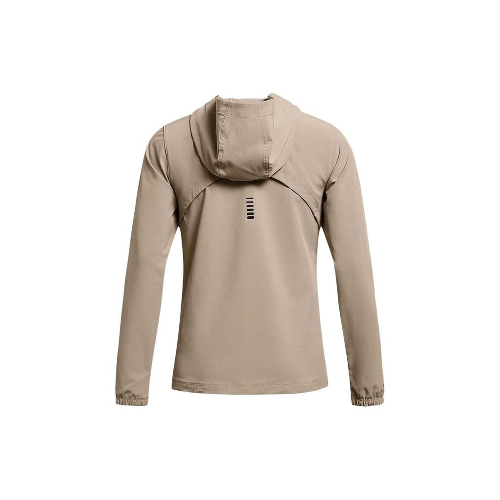 Under Armour Letter Print Casual Hooded Long Sleeve Jacket Women jackets Sand 1377043-203