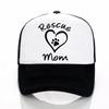 Rette Mama Herzschlaglinie Baseballkappen Unisex Pfote Truckerhut Handpfote Netzmützen Mode Freizeit verstellbare Hüte