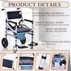 Foldable Height Adjustable Safety Commode Chair Elderly People Wheelchair Household Foldable Shower Chair