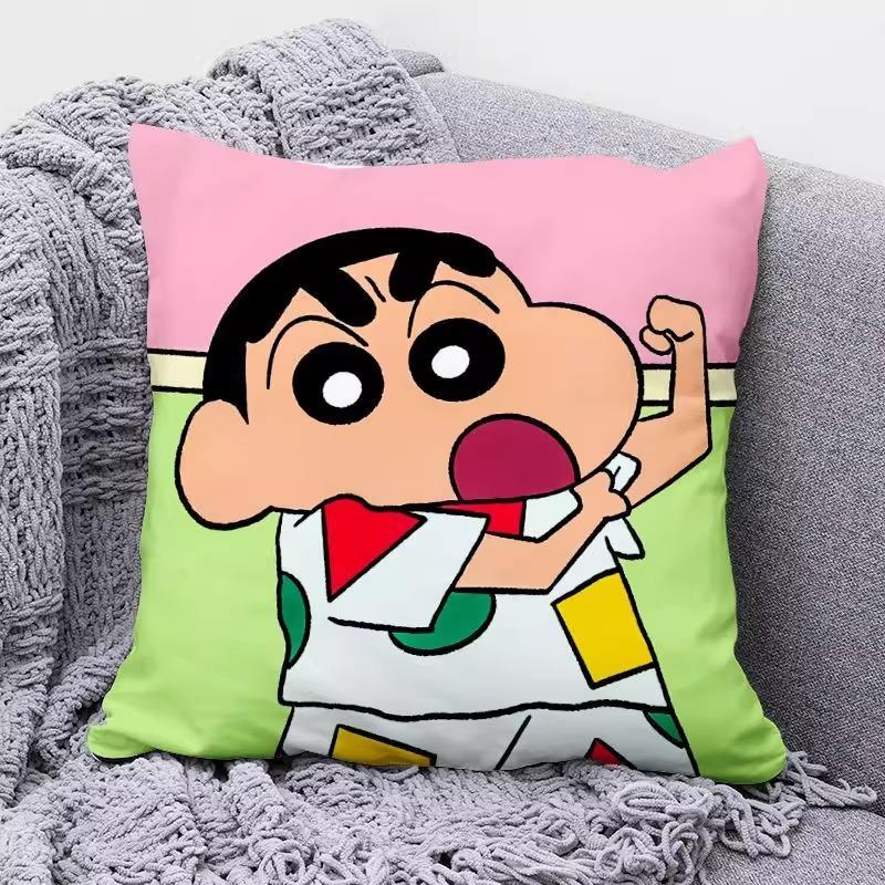 Cute Crayon Shin-chan Cartoon-Printed Pillowcases for a Cozy Sleep! Sofa cushion cover, room decoration, gifts