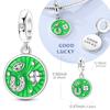 Original 925 Silver Charms Horseshoe Four Clover Eyes Pendant Fit Original Bracelet Necklace For Women DIY Jewelry Gift