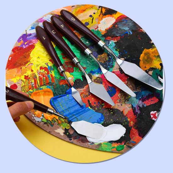 Stainless Steel Mixing Spatula Paving Rolling Smoothing Flexible Blade Artistic Tool Kit