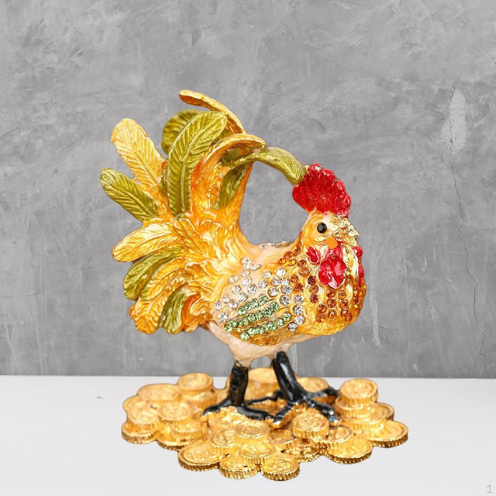 Hühnerfigur Schmuckschatulle Tier Tischdeko Ornament Schmuck