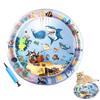 Pet Water Mat, Thickened Water Bed, Sensory Toy, Interactive Large Sensory Water Bed with Fish Design for Small Pets To Play with