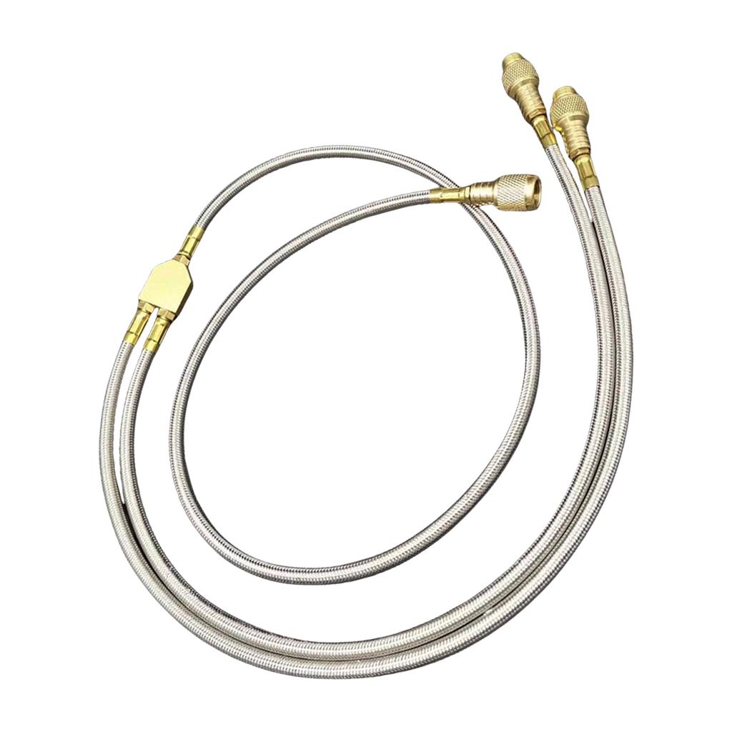 Outdoor Double Connection Tube Gas Valves Durability Gas Converter Stove Adapter for Camping Cooking Efficiency