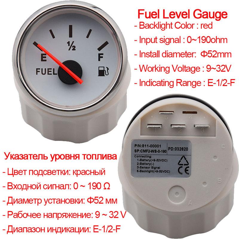 HD Boat Car Fuel Sending Unit with 100 ~ 1500 Mm Fuel Level Sensor With Indicator Tank Meter 0~190 Ohm Fuel Gauge For Motorcycle