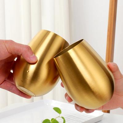 Edelstahl Bier Weinbecher Gold Bierbecher Cocktail Saft Milchbecher Metall Trinkbecher Für Bar Outdoor Drinkware