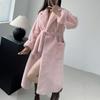 New European Mink Eco-friendly Fur Coat, Imitation Fur Mid-length Imitation Mink Fur Bathrobe Style Coat for Women