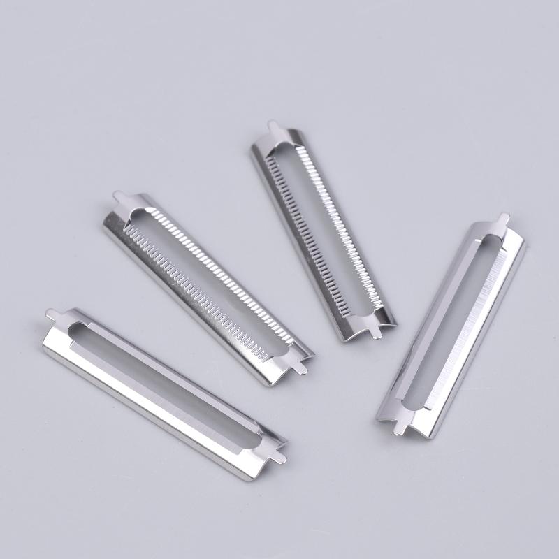 10 st Rostfritt Stål Skalare Blad Ersättning Dubbel Skalare Sparisskalare Multifunktionella Skalverktyg Köksredskap