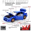 1/32 Scale Subaru Impreza WRX STI Modified Vehicle Alloy Metal Diecast Model Car Sound and Light Pull Back Birthday Gift for Child