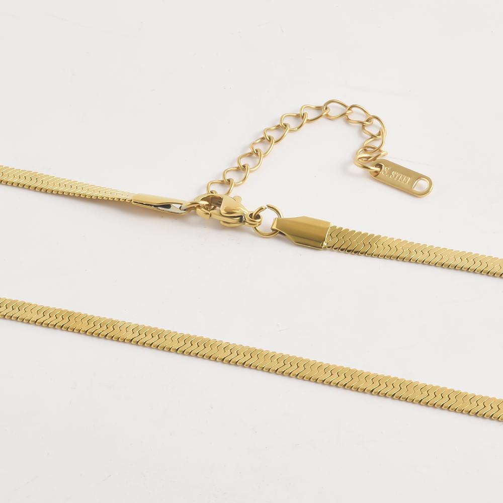 40+5cm Different Hollow Rectangle Snake Chain Stainless Steel Necklaces For Women Men Jewelry On The Neck Decor Choker DIY Charm