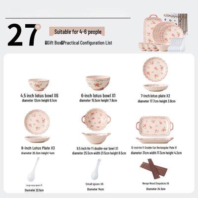 Elegant European Style Bone China Dinnerware Set