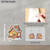 2D Flat 2pairs Christmas Candy House Acrylic Dangle Earrings, Perfect Gift for Women, Christmas Party Jewelry