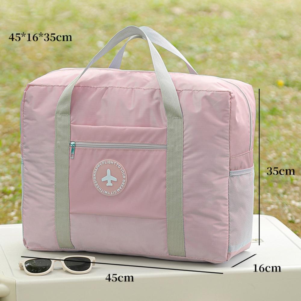 New Oxford Cloth Travel Tote Bag Soft Square Shape Student Shoulder Bag Solid Color Square Bag Travel