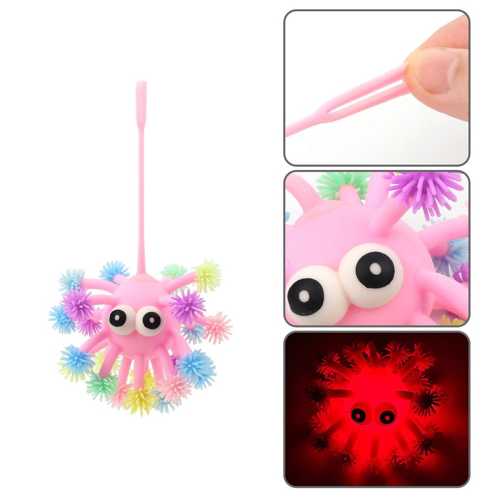 Children'S Stress Relieving, Kneading, Music Ball, Venting Toy, Sparkling Elastic Ball, New And Unique Furry Ball