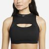 Nike Indy Mini Mock-Neck Solid Logo Light Support Sports Bra Women Underwear Black DV9871-010