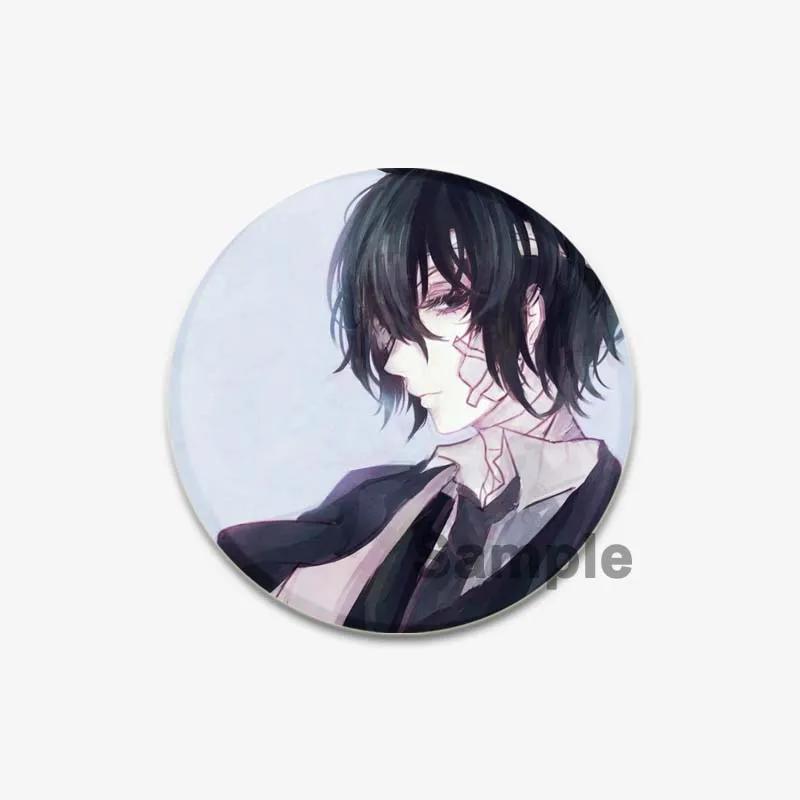 32/44/58mm Bungo Stray Dogs Pin Agency Atsushi Nakajima Dazai Osamu Soft Button Decorative Handmade Hat Badge Gift Accessory