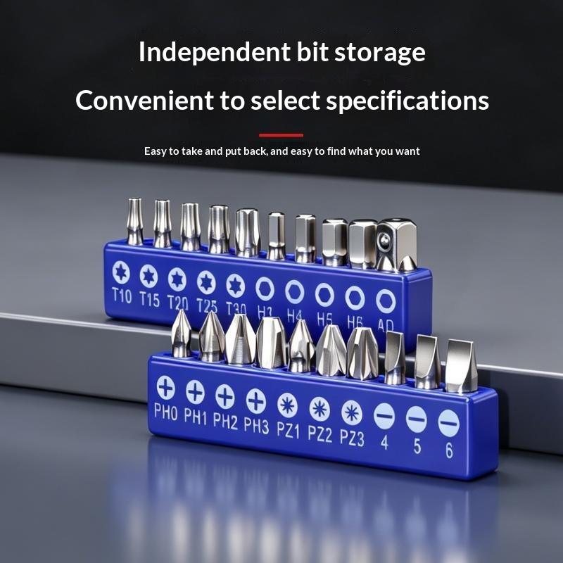 26 In 1 Anti Rust Socket Bit Set Mini Portable Compact Multi Functional Ratchet Wrench Kit for Camping Equipment Fix