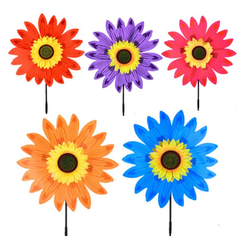 36Cm Sunflower Windmill Toys For Children Turntable Classic Outdoor Sports Toy
