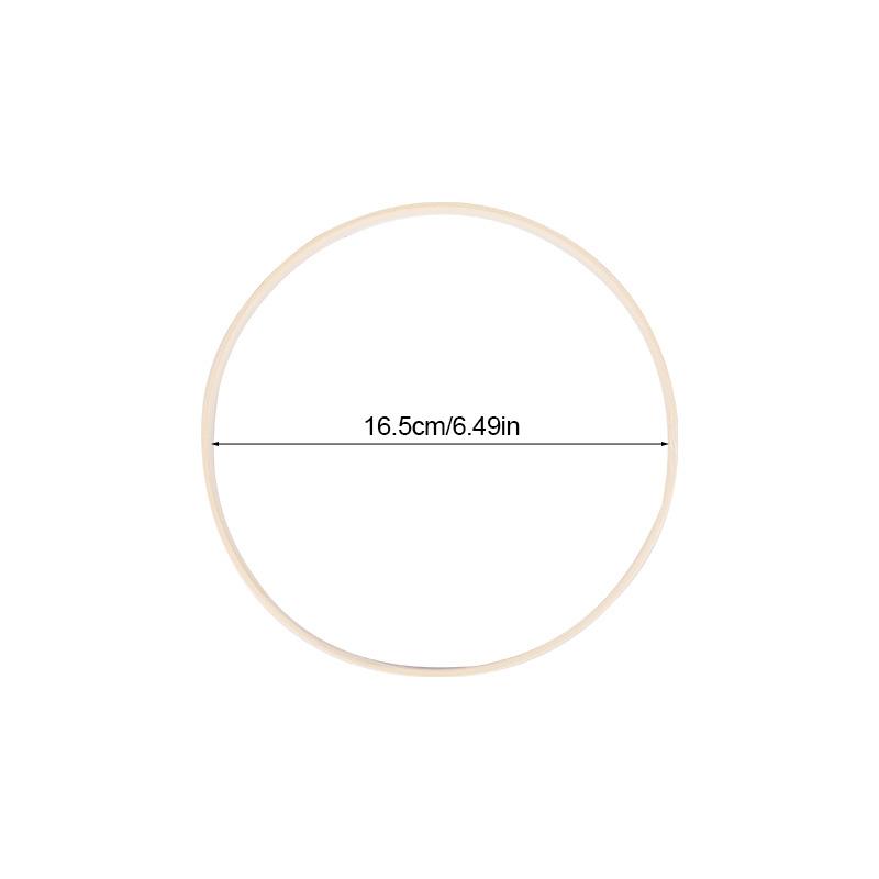 5Pcs Wooden Hoops DIY Handmade Round Bamboo Catcher Wooden Ring Wedding Wreath Floral Hanging Crafts Home Garden Wall Decoration