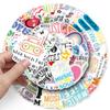 51 Love Music Graffiti Stickers Personality English Short Sentences Decorative Mobile Phone Case Water Cup Guitar Stickers