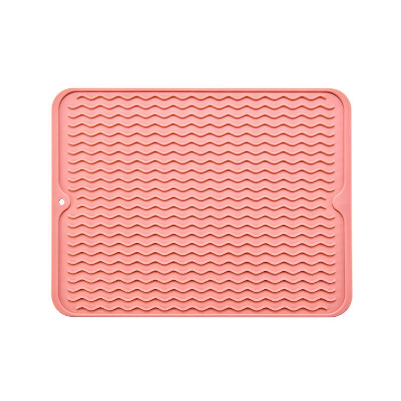 

TPR thermal insulation mat, dining table mat, non-slip mat, desktop heat-proof, waterproof and non-slip rubber mat, drain mat, tableware filter mat рожевий