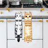 Cat Shape Hand Towel Soft Absorbent Hand Towel Hanging Cute Kitten Towel for Bathroom Kitchen Towel Bar Cat Lovers Gift