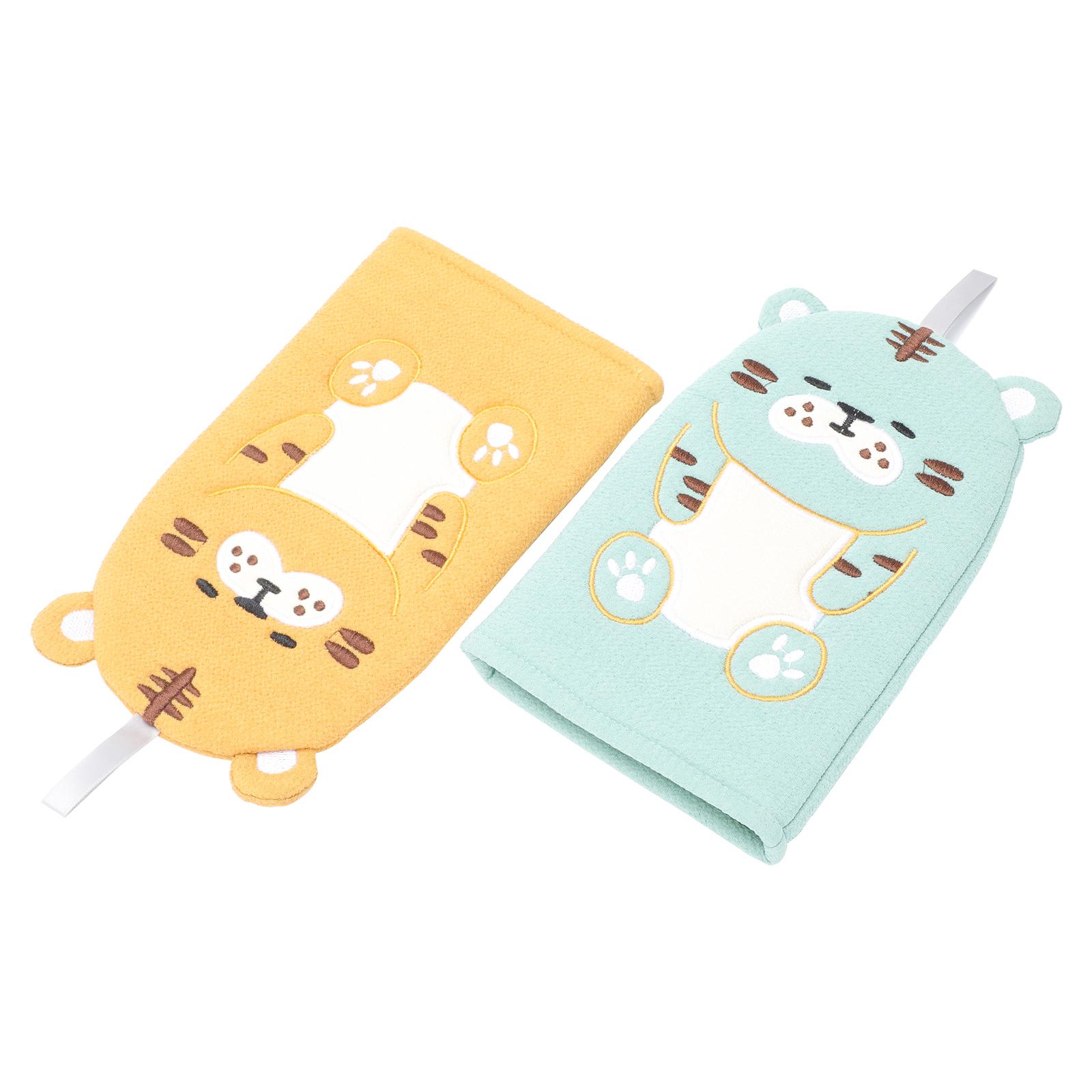 2 PCS Spa Shower Wipe Toddler The Mitten Bathroom Silk Scrubber Scrubbing Towels