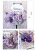 Purple Themed Wedding Arch Decoration: European Style Artificial Floral Art