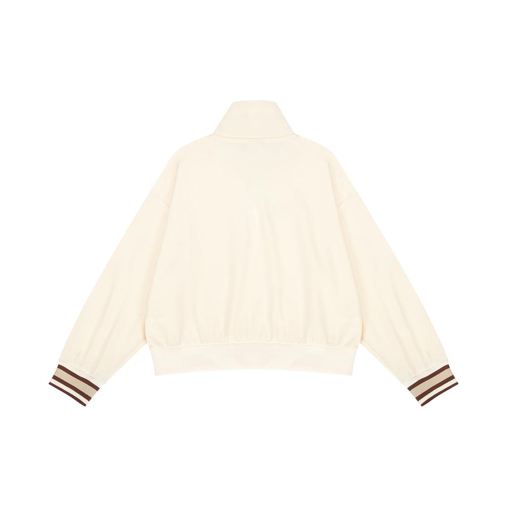 (WMNS) New Balance Half Zip Sweatshirt Asia Sizing 'Cream White Red' Women's AWT23561-MCU