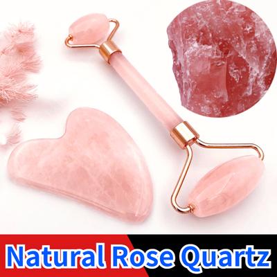 Natural Rose Jade Gua Sha Gouache Scraper Massager for Face Body Facial Skin Lifting Wrinkle Remove Beauty SPA Care Tools