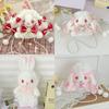 Cute Lolita Plush Bunny Backpack With Butterfly Bow For Girls Daily Use