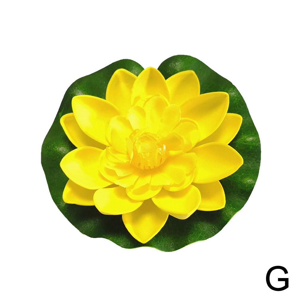 Lotus Artificial Flower Floating Fake Lotus Plant Lifelike Water Lily Micro Landscape Pond Garden Decor Fish Tank Fake Flower