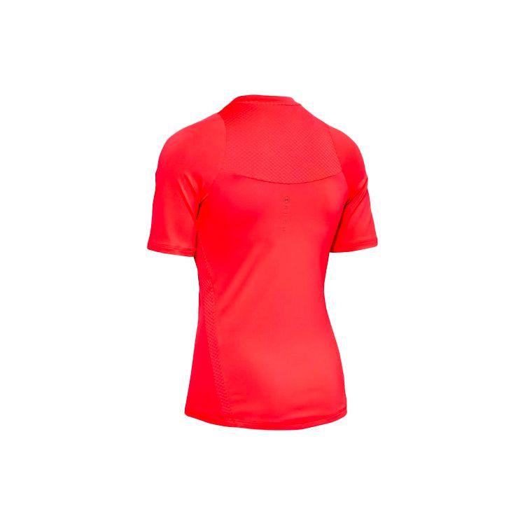 Under Armour Training Sports Patchwork Breathable Straight T-Shirt Women Tops Red 1355583-628
