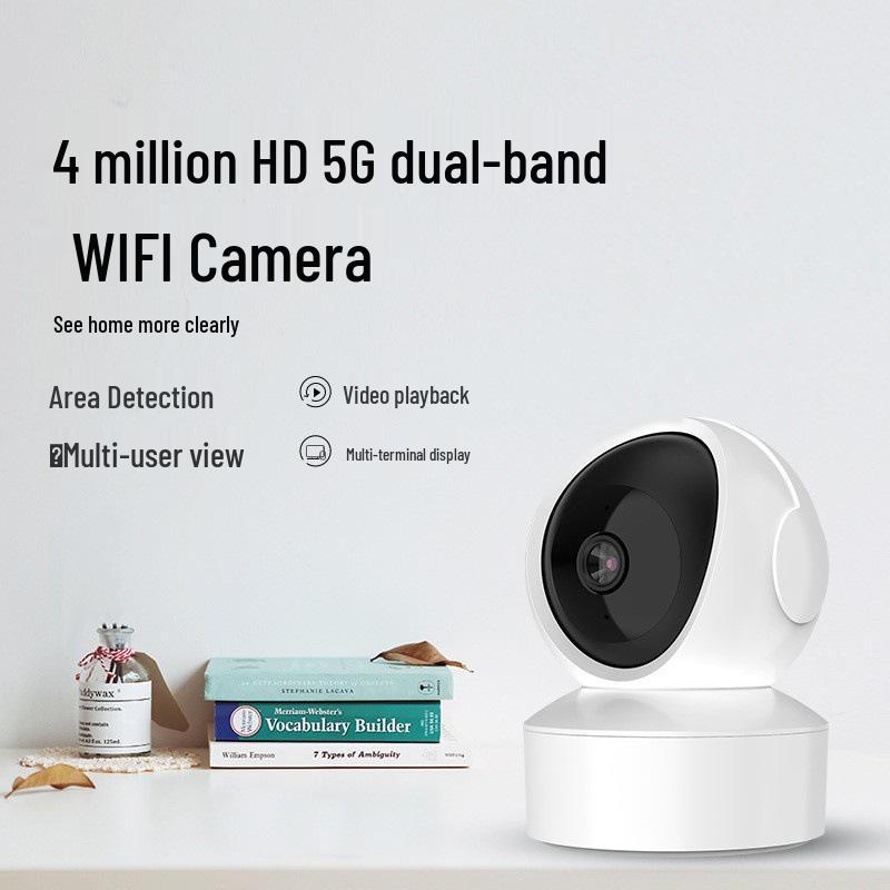 

Indoor 4MP 5G Dual-Band WiFi PTZ Security Camera with Infrared Night Vision