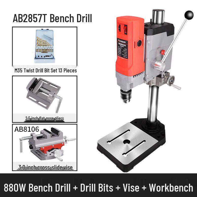220V Mini Industrial Bench Drill Press - High Precision Multifunctional Turret Machine
